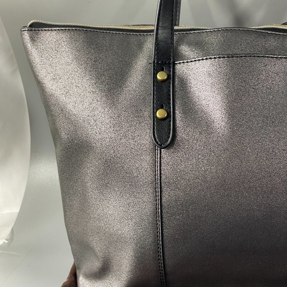 Fossil Silver-Gray Sparkly Tote Bag - Picture 6 of 15